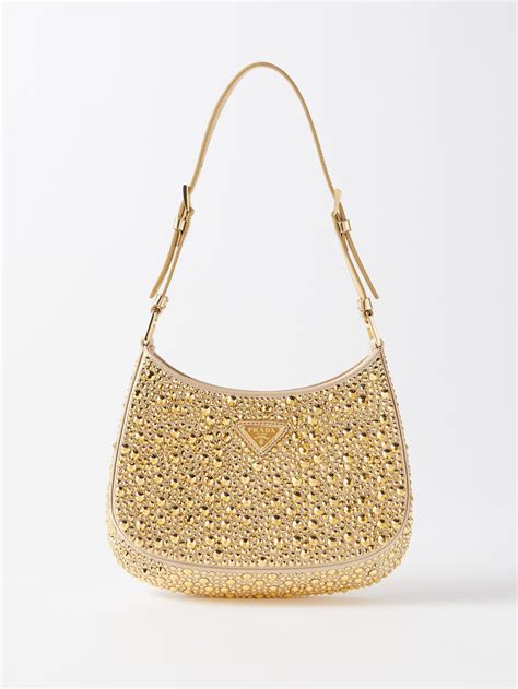 prada gold sparkle bag|prada cleo leather shoulder bag.